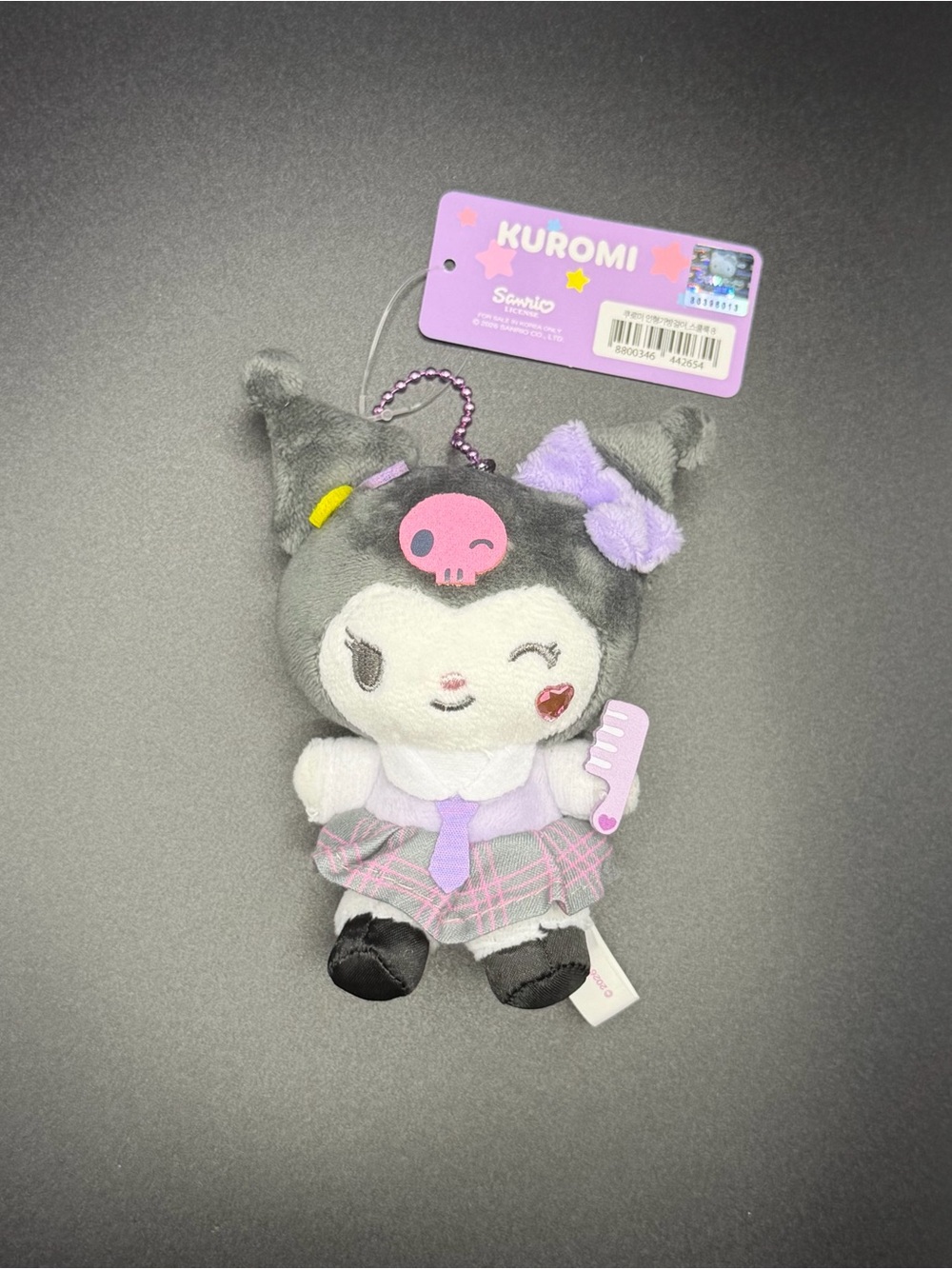 Korean Sanrio mini Kuromi with Jk uniform mascot keychain ey62
